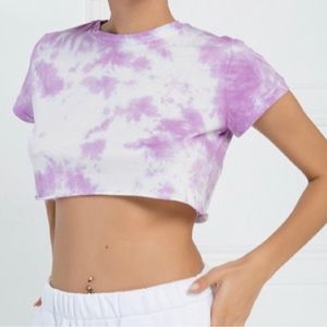 NWT Lovers + Friends Tie Dye Cropped Tee